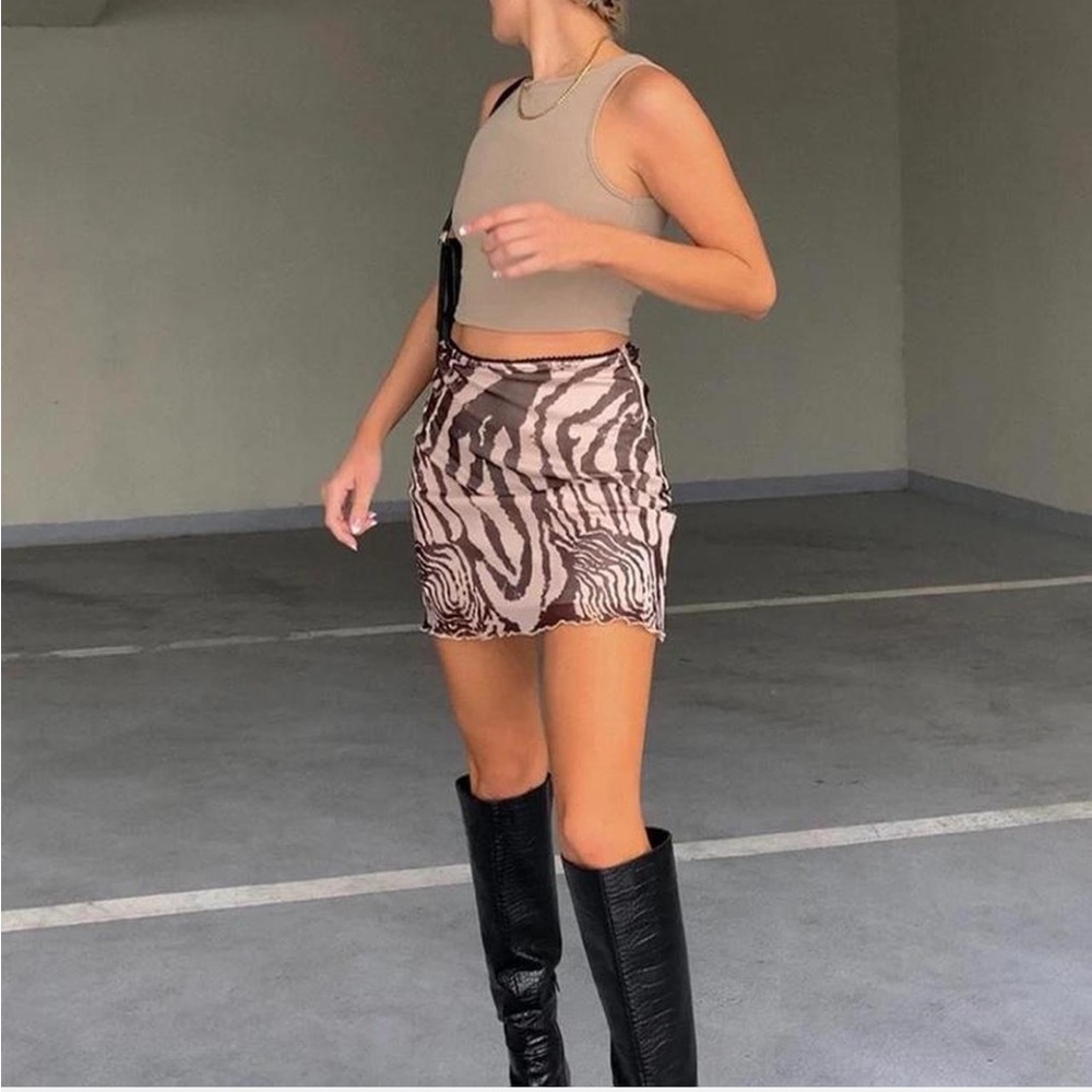 Zebra Print Mini Skirt
